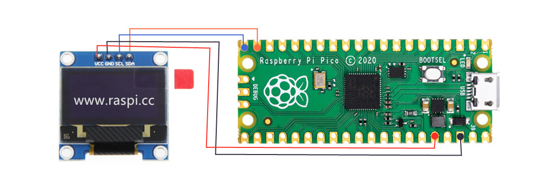 树莓派pico/picoW使用0.96寸OLED显示模块